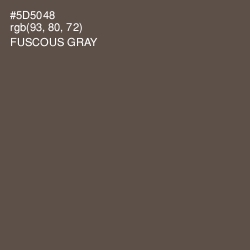 #5D5048 - Fuscous Gray Color Image